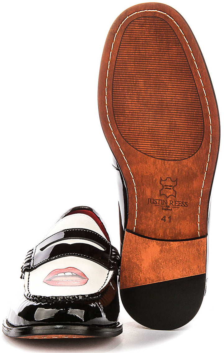 Justinreess England Joseph Tongue In Black White For Men