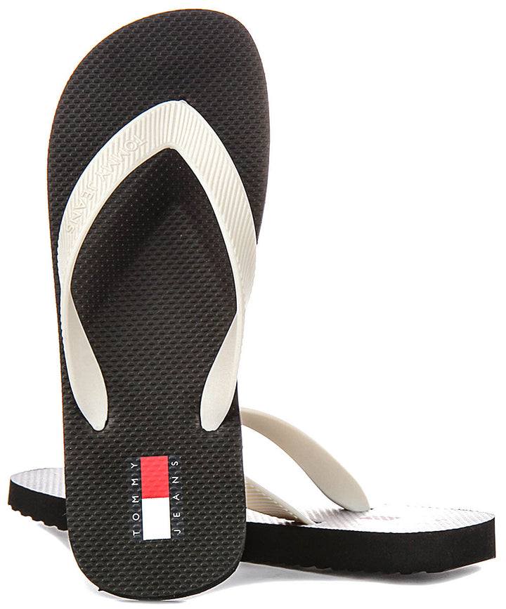 Tommy Hilfiger Logo Summer Sandal In Black For Women