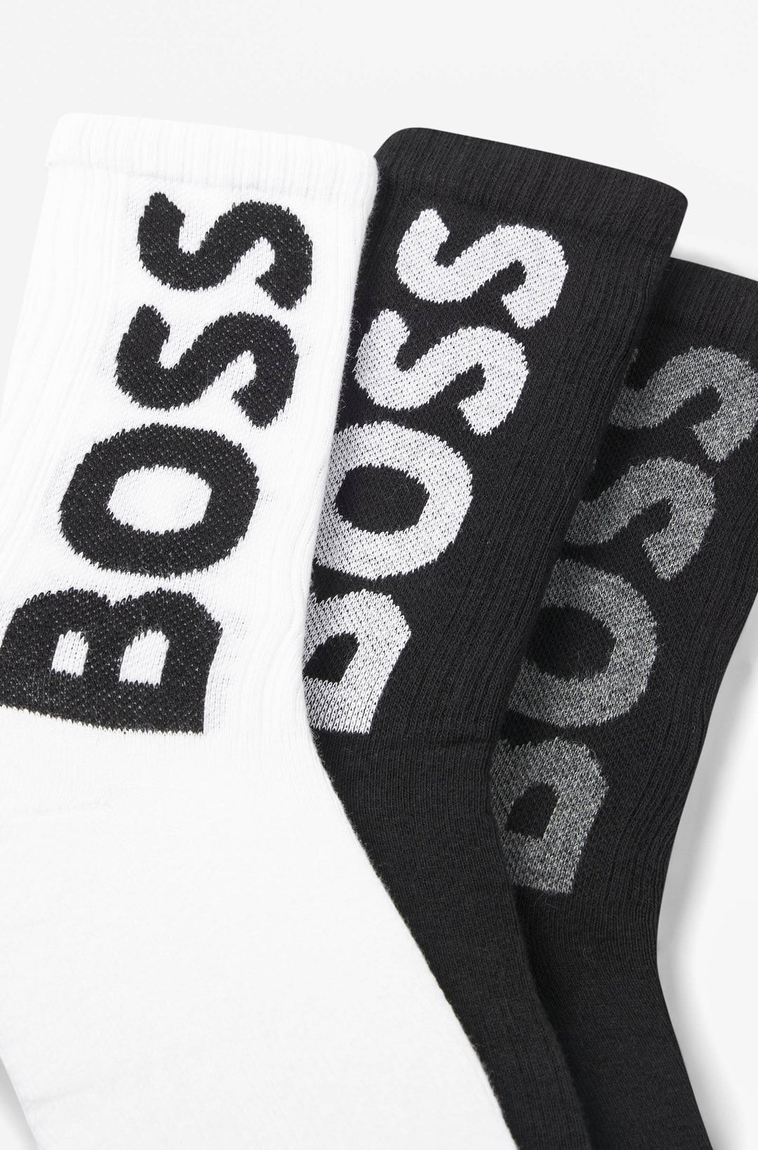 Boss 3 Pair Qs Rib Logo Sock For Men