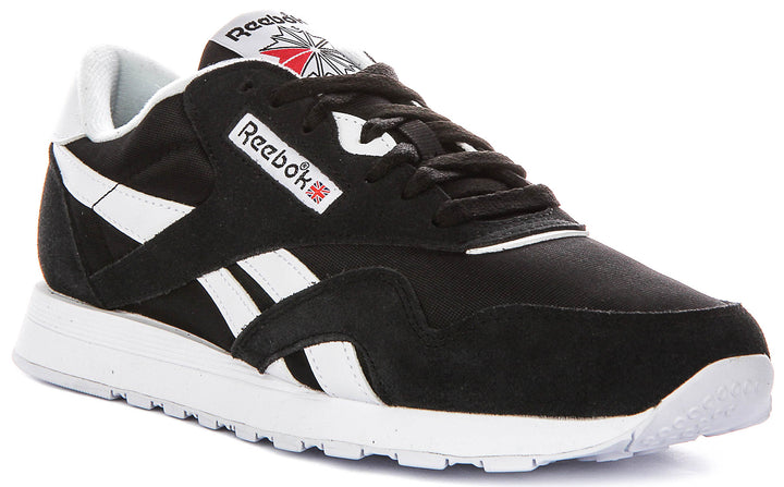 Reebok Classic Nylon In Black White For Men