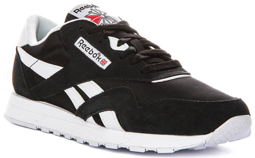 Reebok Classic Nylon In Black White For Men