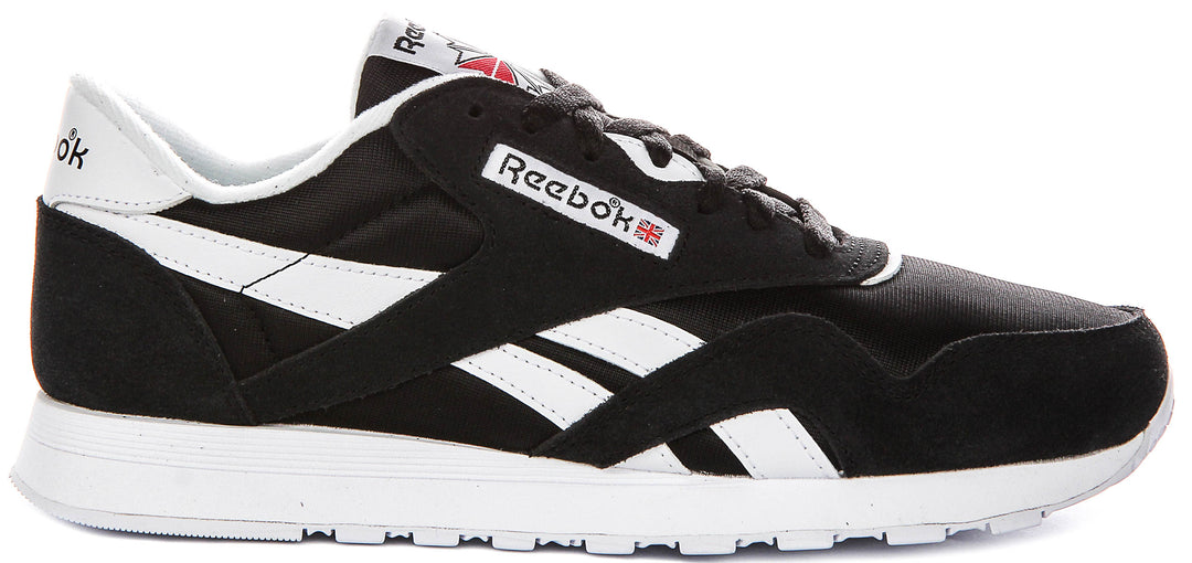 Reebok Classic Nylon In Black White For Men