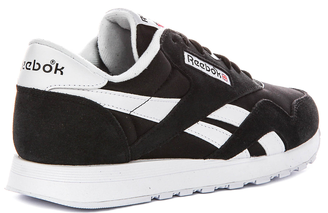 Reebok Classic Nylon In Black White For Men