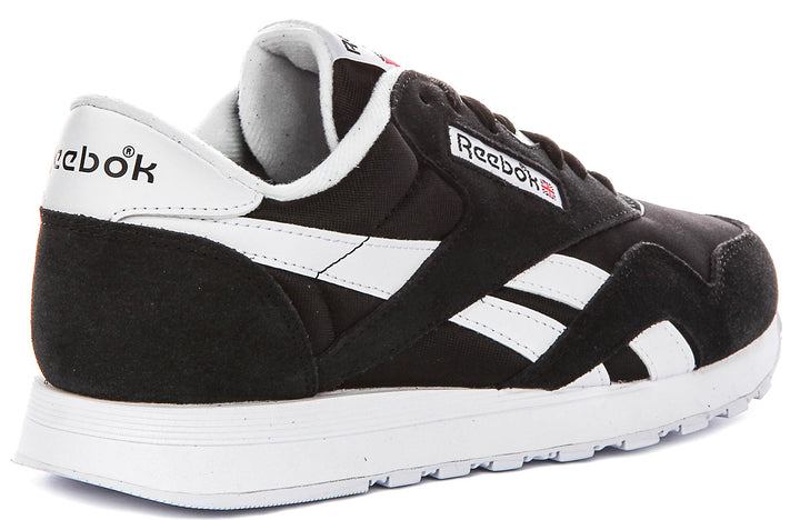 Reebok Classic Nylon In Black White For Men