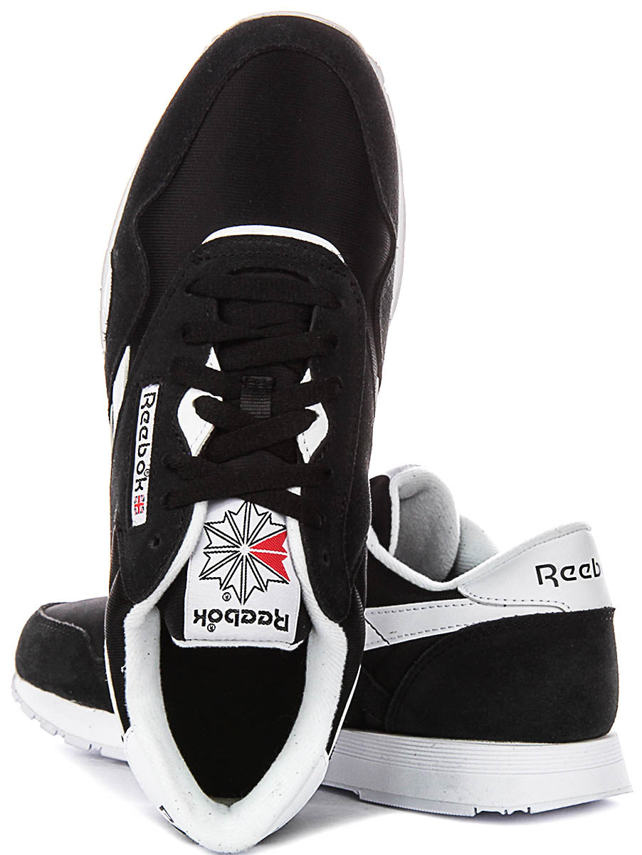 Reebok Classic Nylon In Black White For Men
