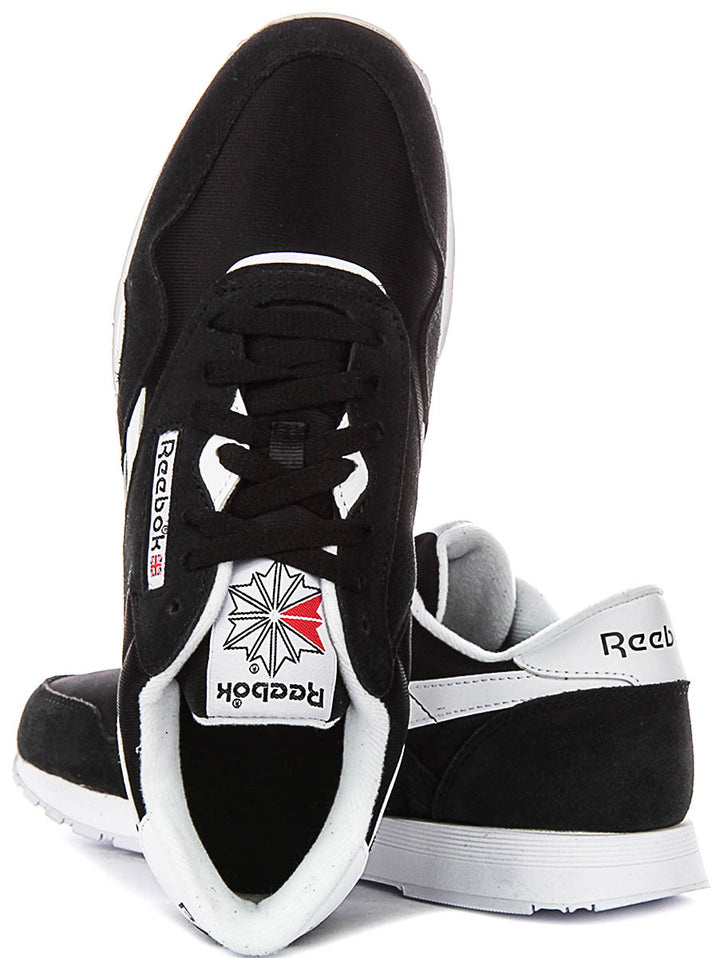 Reebok Classic Nylon In Black White For Men