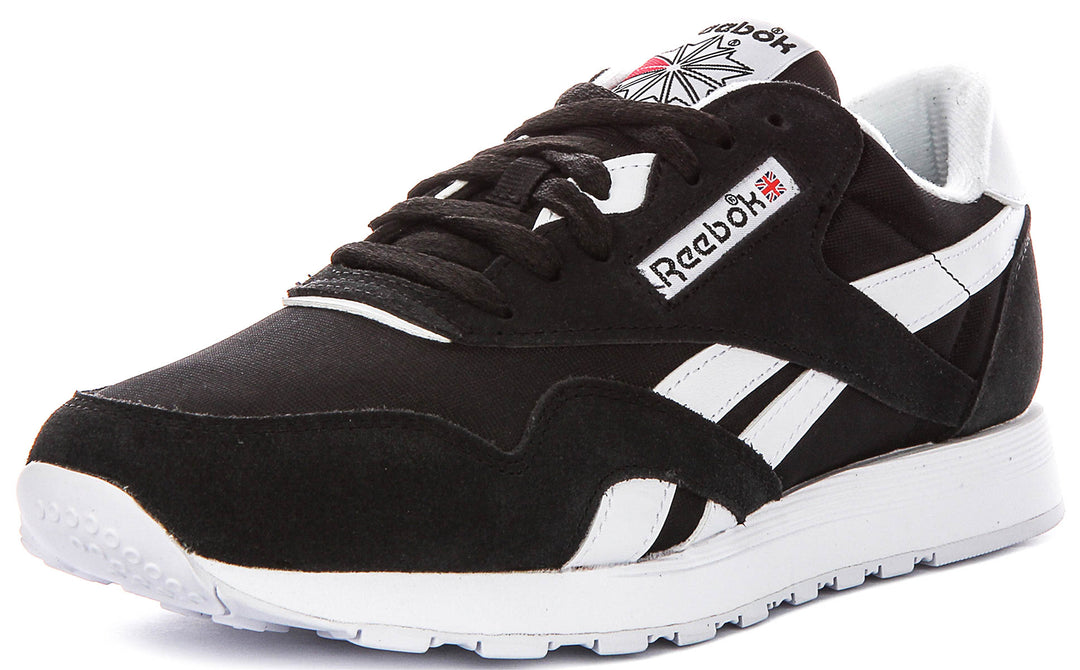 Reebok Classic Nylon In Black White For Men