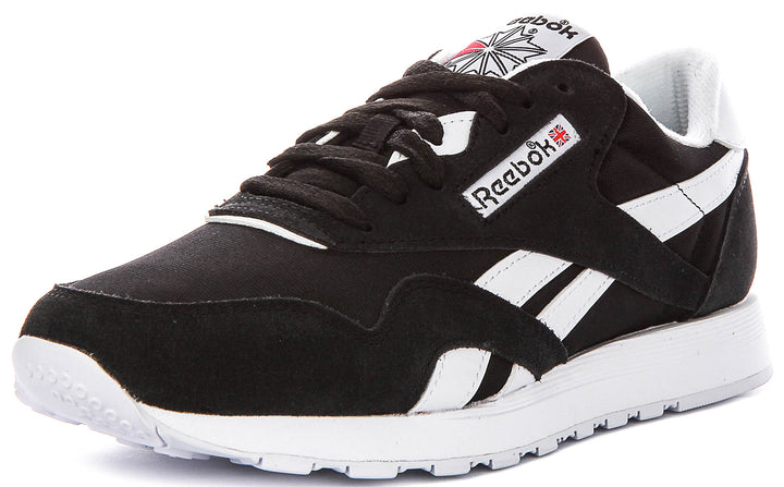 Reebok Classic Nylon In Black White For Men