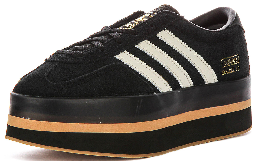 Adidas Gazelle Stack W In Black White For Women