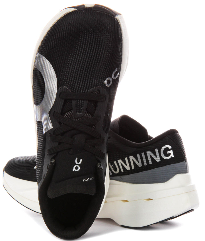 On Running Cloudboom Volt In Black White For Women