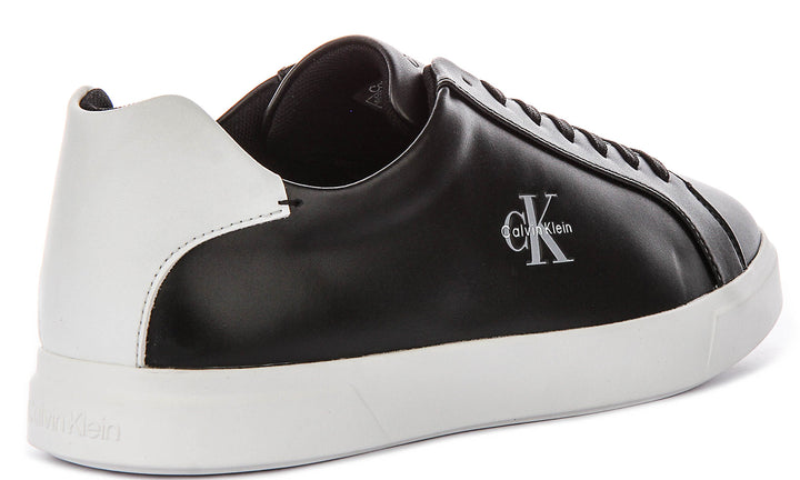 Calvin Klein Low Profile Cupsole Sneaker In Black White For Men