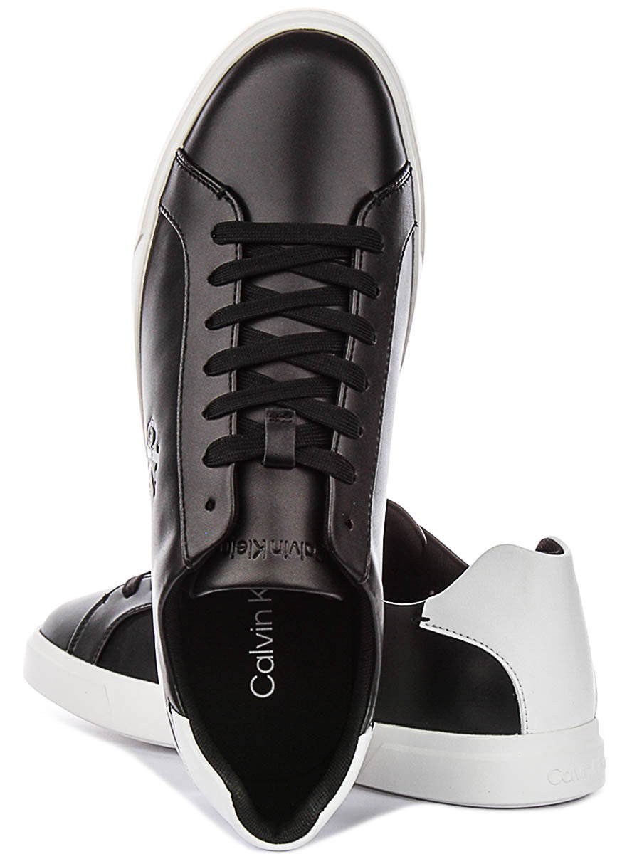 Calvin Klein Low Profile Cupsole Sneaker In Black White For Men