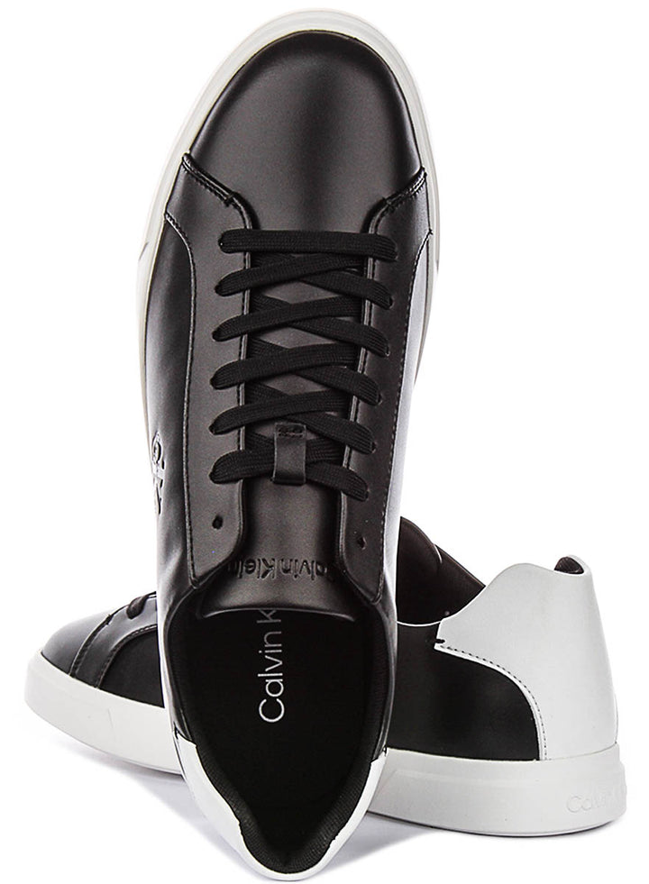 Calvin Klein Low Profile Cupsole Sneaker In Black White For Men