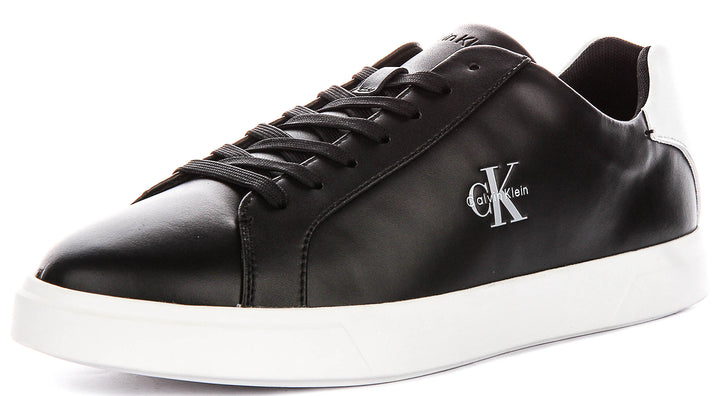 Calvin Klein Low Profile Cupsole Sneaker In Black White For Men