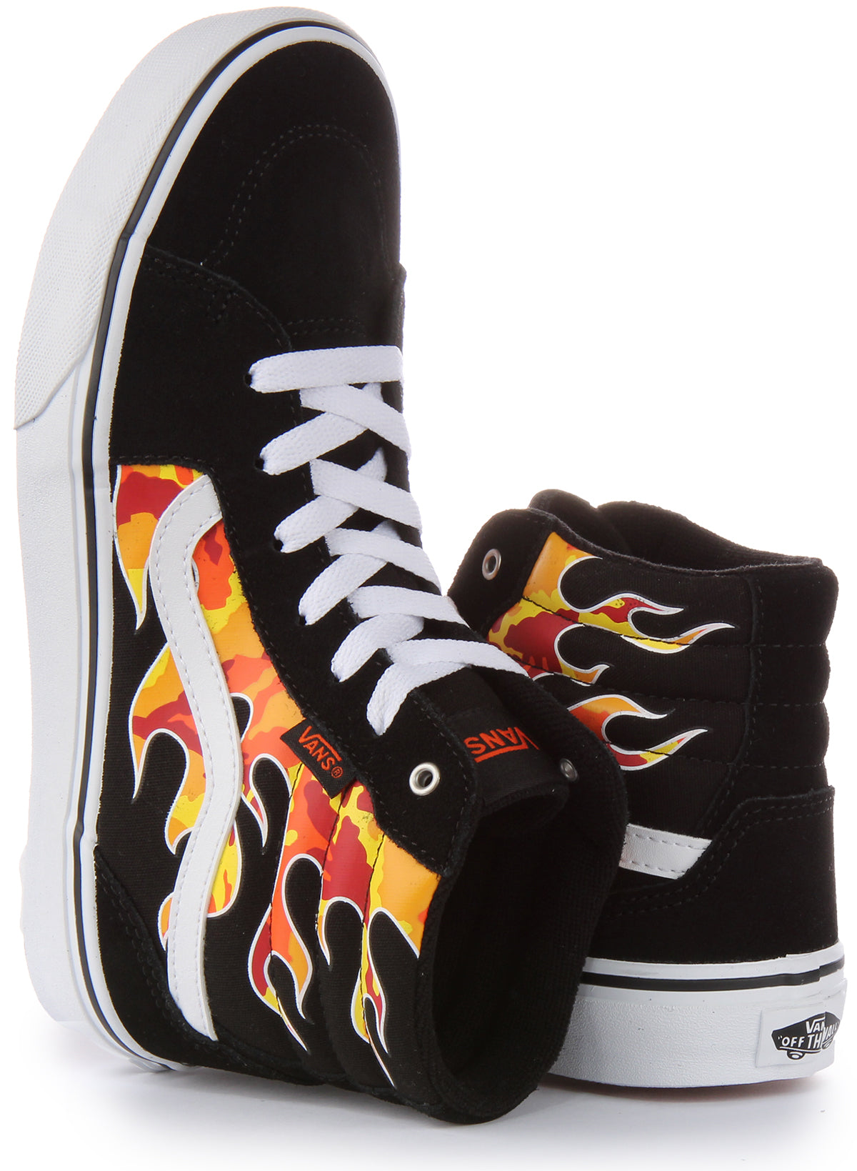 Flame high hotsell top vans