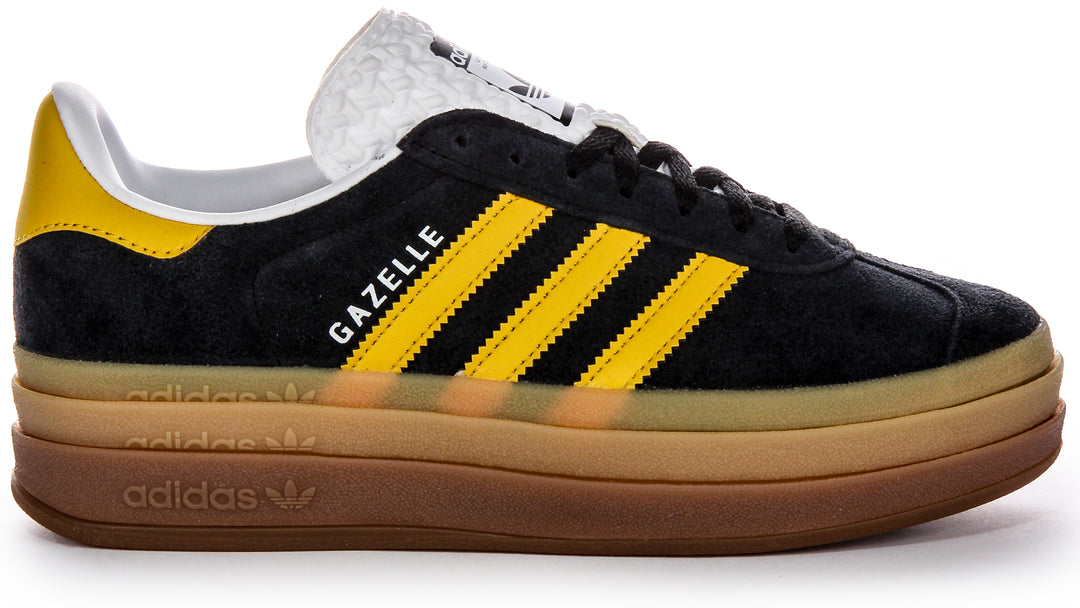 Adidas Gazelle Bold W In Black Yellow For Women