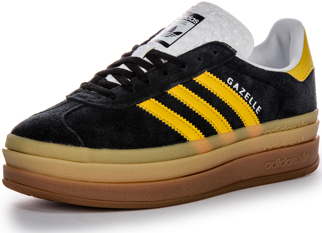 Adidas Gazelle Bold W In Black Yellow For Women