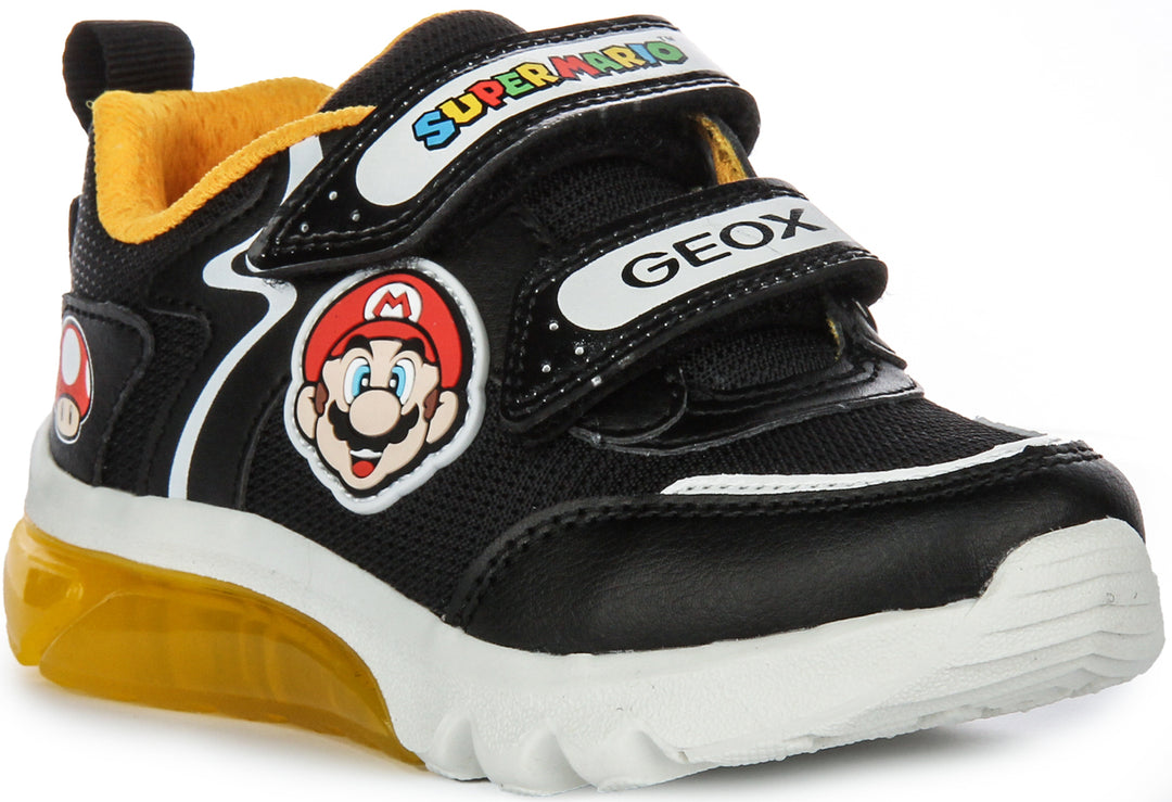 Geox J Ciberdrone X Super Mario In Black Yellow For Kids