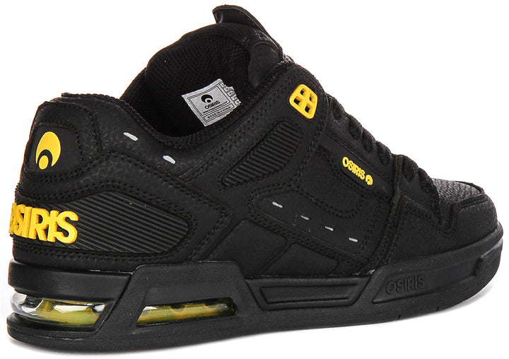 Osiris Peril In Black Yellow For Men