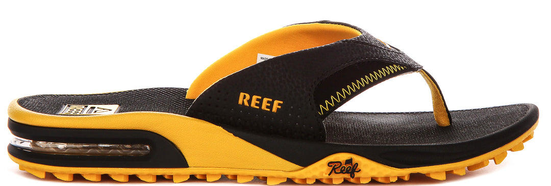 Reef Fanning Pregame In Black Yellow For Men