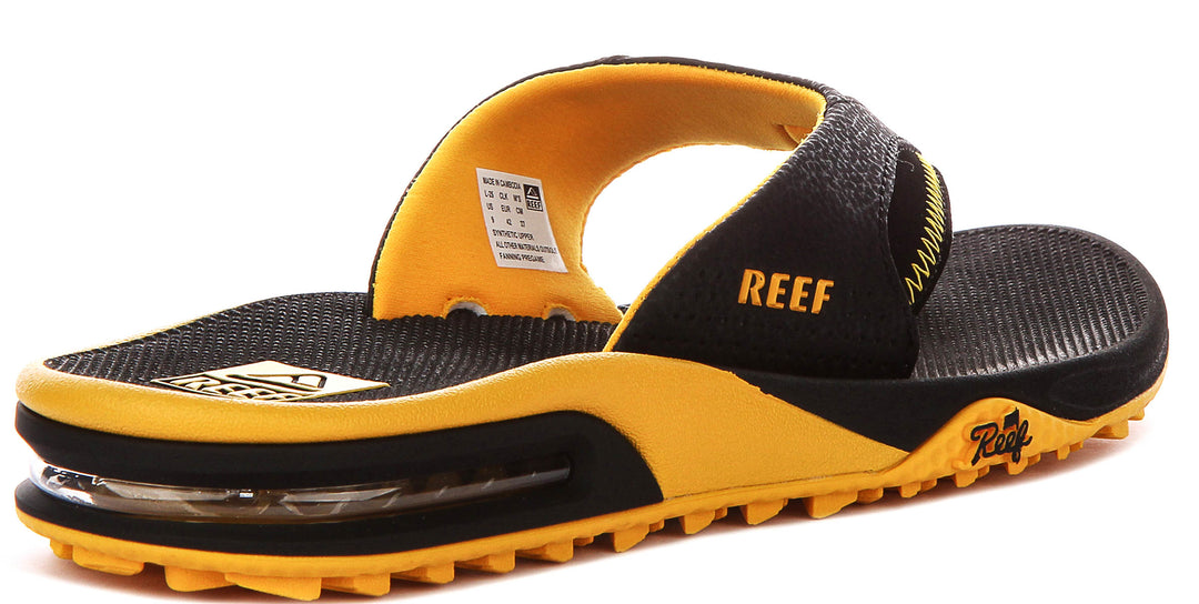 Reef Fanning Pregame In Black Yellow For Men