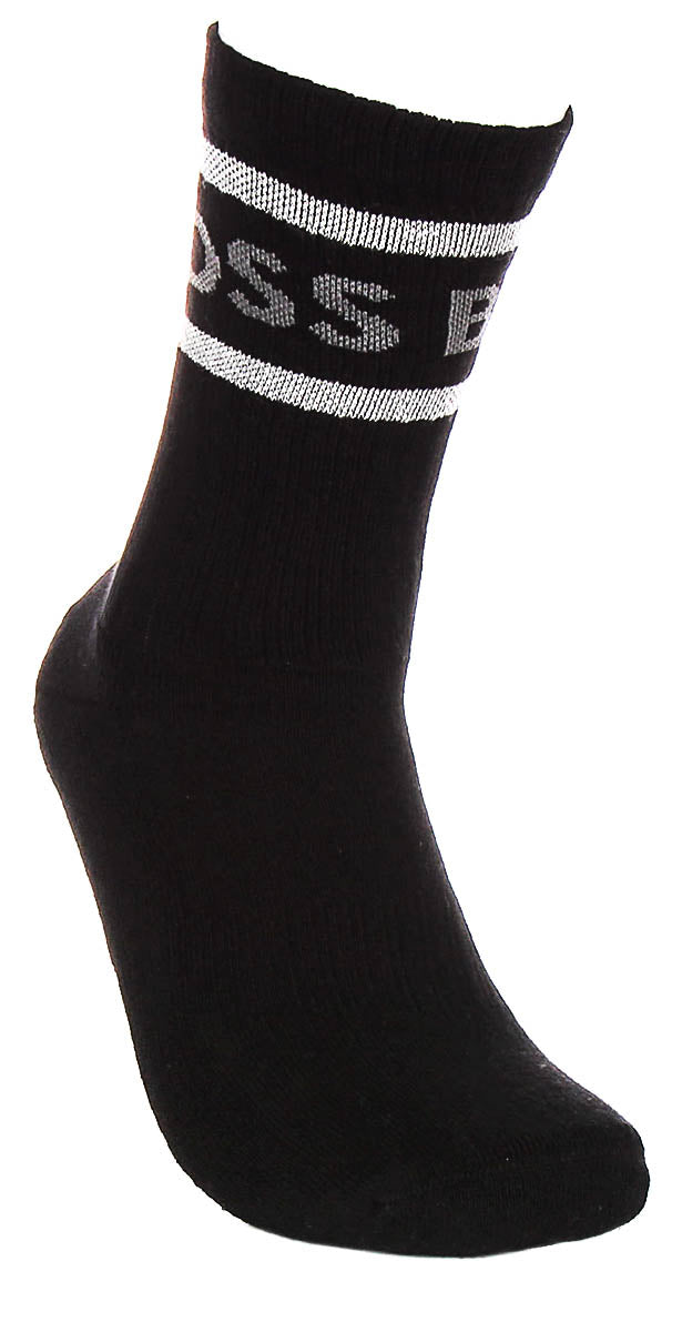 Boss 3 Pair Shoe Sock In White, Black & Blue