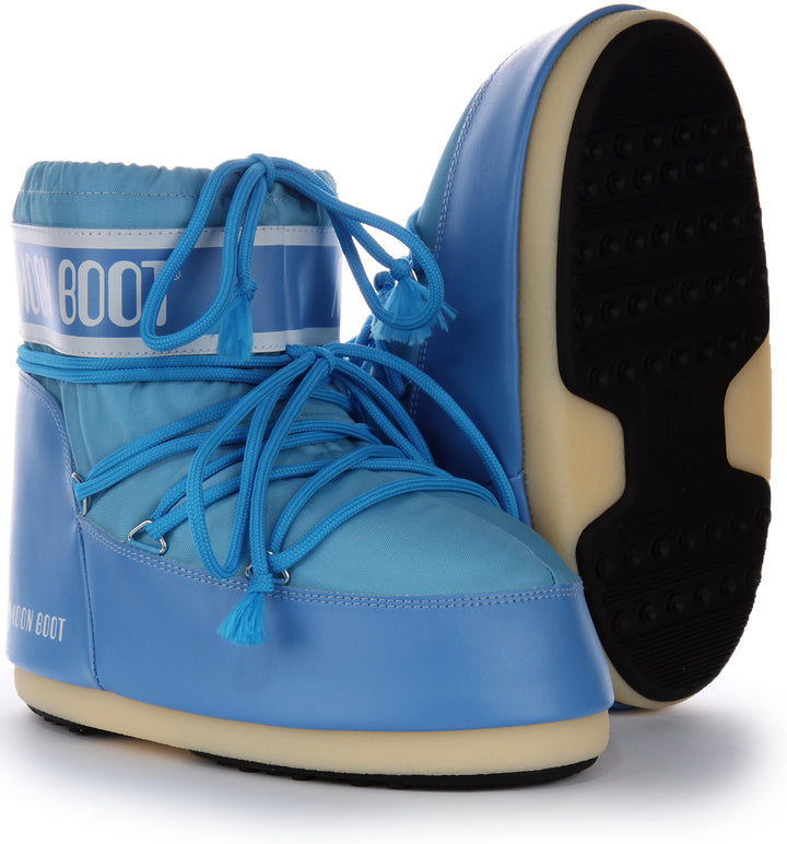 Moon Boot Icon Low Nylon In Blue For Women