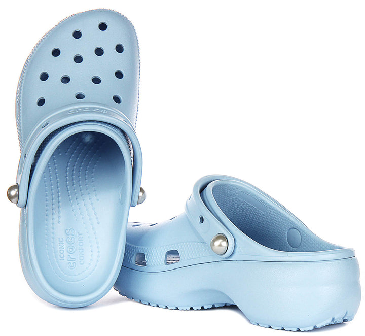Crocs Classic Platform In Baby Blue for Women
