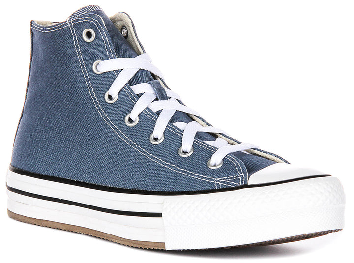 Converse All Star Hi A10781C In Blue For Junior