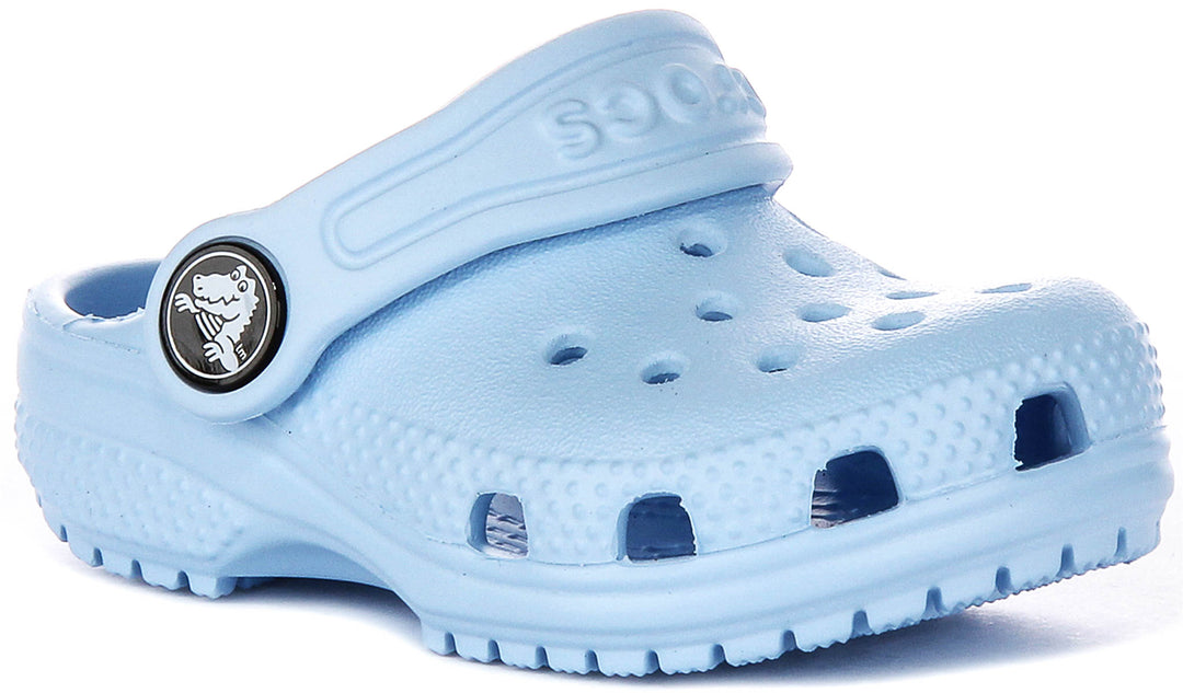 Crocs Classic T Clog In Blue For Infants