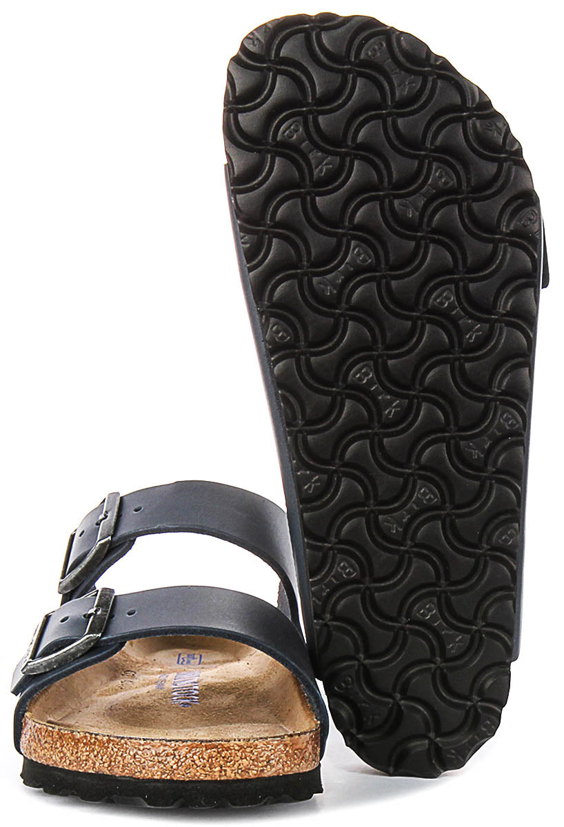 Birkenstock Arizona Soft Footbed In Blue | Regular Fit