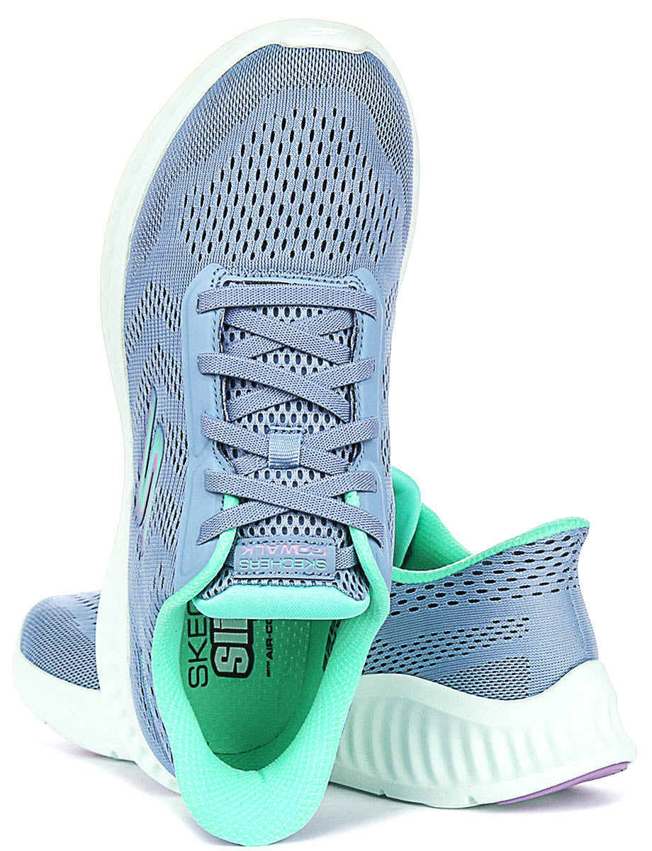 Skechers Go Walk Now Sneaker In Blue For Women