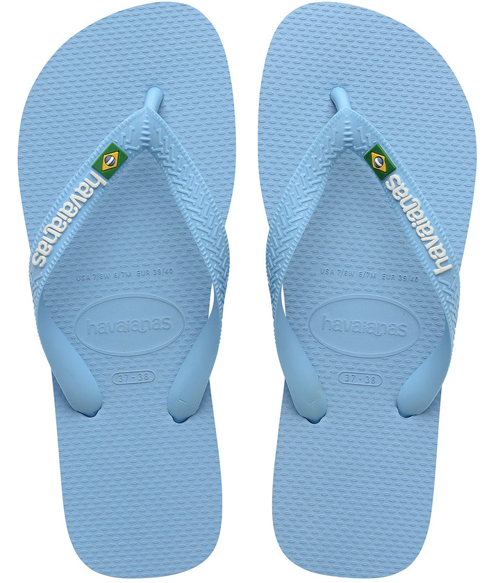 Havaianas Brasil Logo In Blue Flipflops