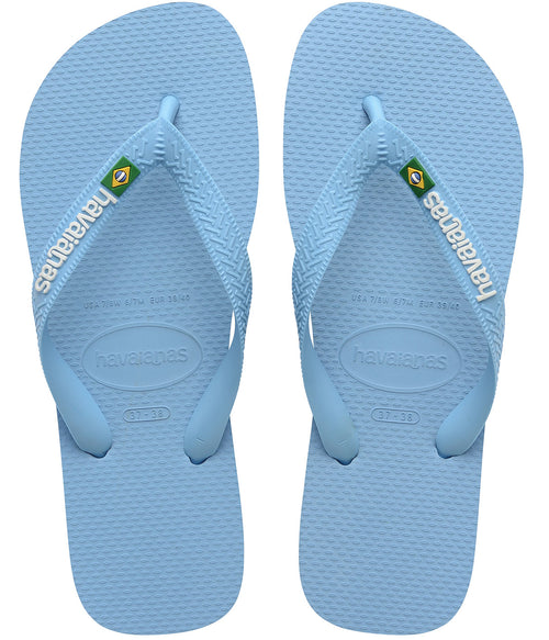 Havaianas Brasil Logo In Blue Flipflops