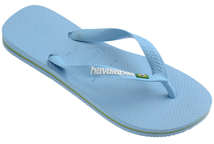 Havaianas Brasil Logo In Blue Flipflops