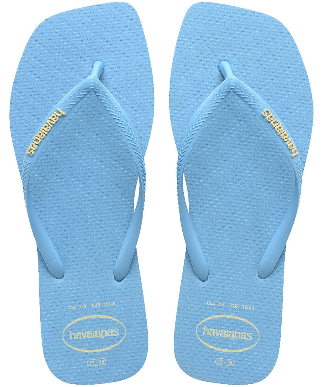 Havaianas Slim Square Logo In Blue For Women