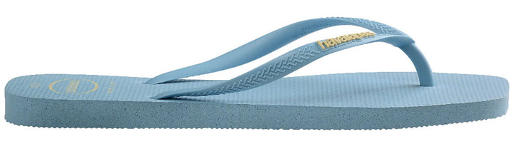 Havaianas Slim Square Logo In Blue For Women