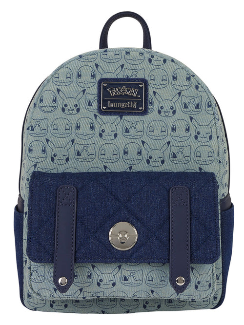 Loungefly Pokemon Print In Blue Mini Backpack