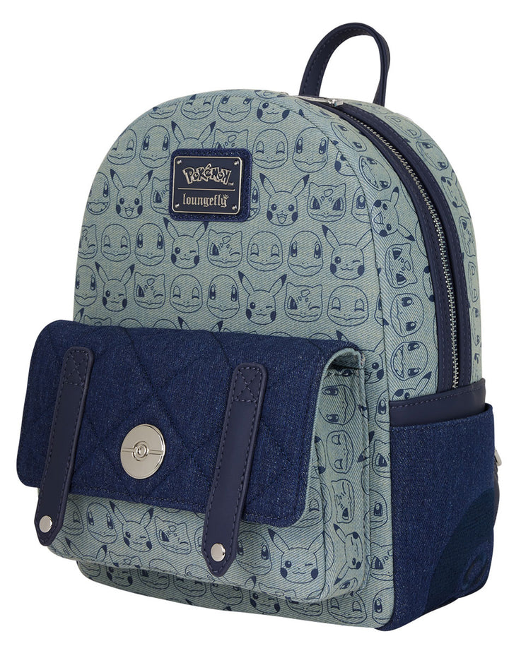 Loungefly Pokemon Print In Blue Mini Backpack