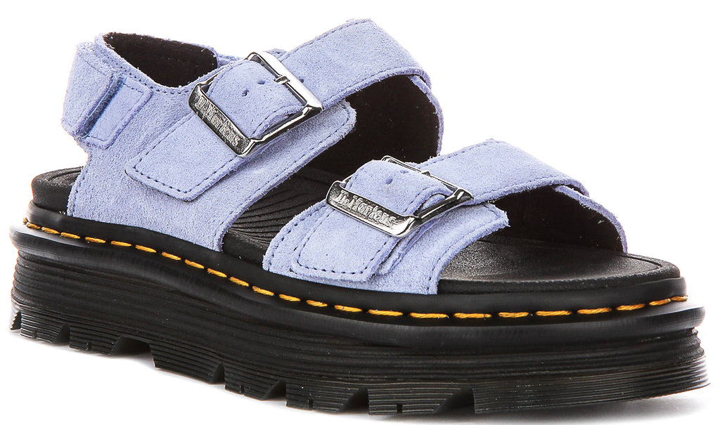 Dr Martens Zebzag Sandal In Blue For Women | Two Buckle Sandals