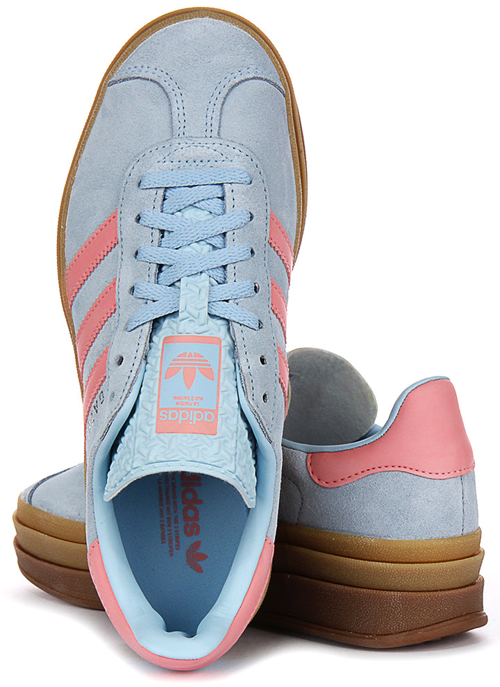 Adidas Gazelle Bold J In Blue Pink For Youth