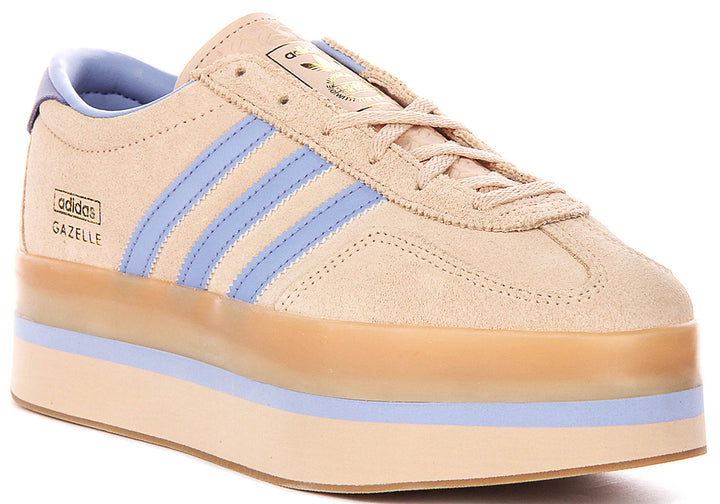 Adidas Gazelle Stack W In Blue Beige For Women