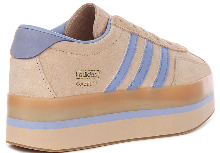 Adidas Gazelle Stack W In Blue Beige For Women