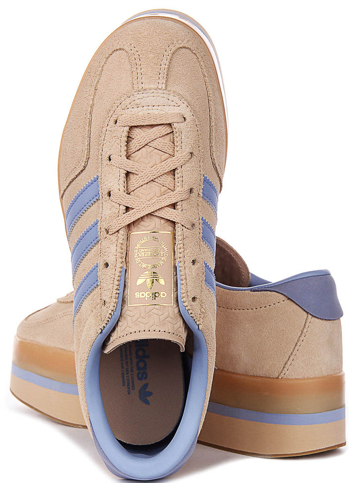 Adidas Gazelle Stack W In Blue Beige For Women