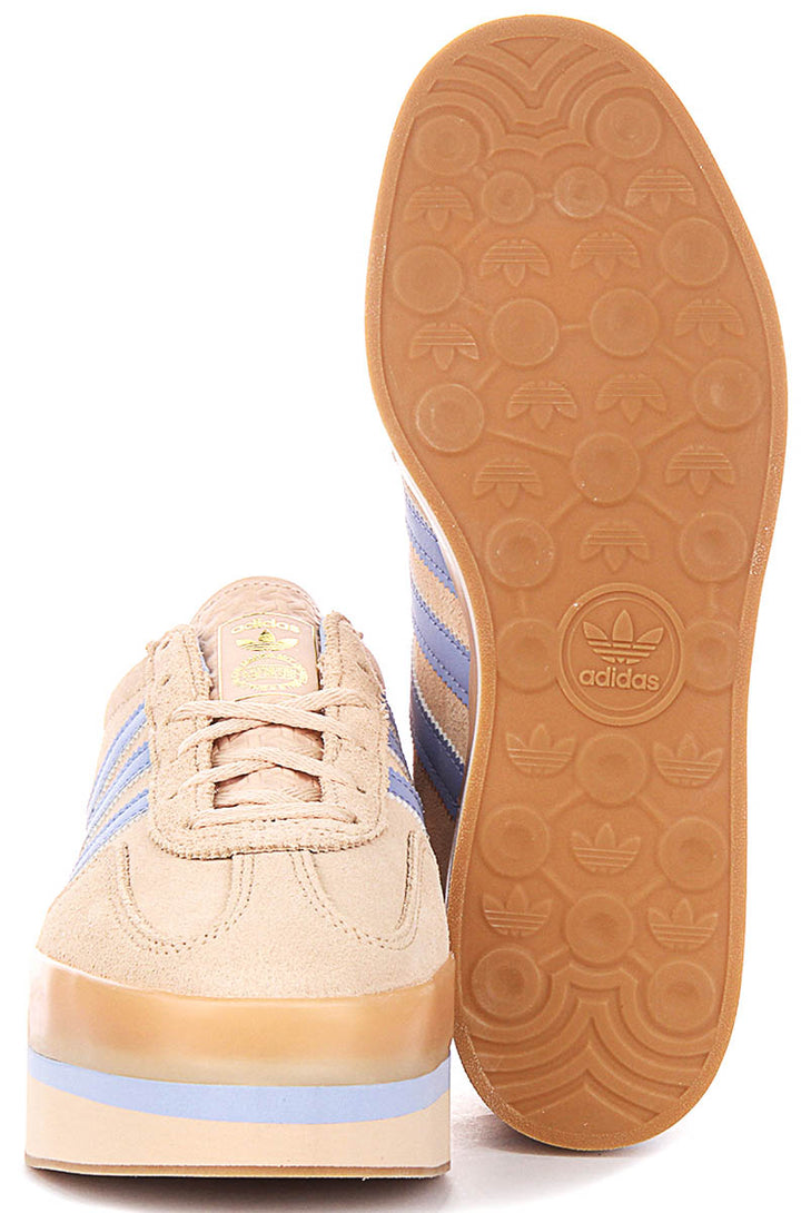 Adidas Gazelle Stack W In Blue Beige For Women