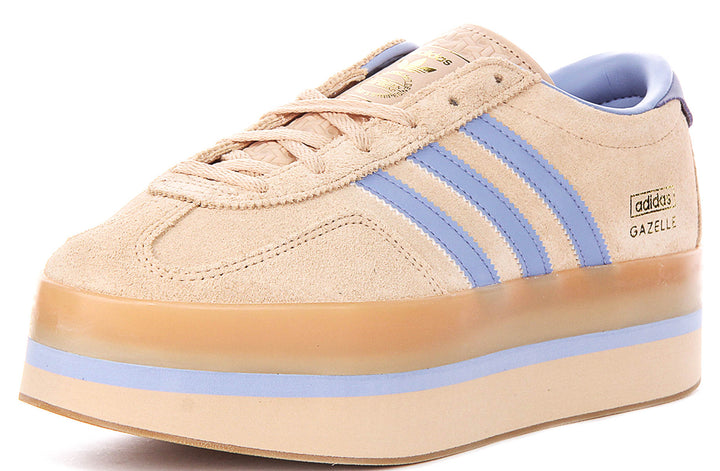 Adidas Gazelle Stack W In Blue Beige For Women