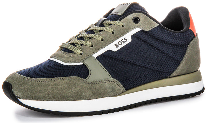 Boss Kai Runner In Blue Grey For Men