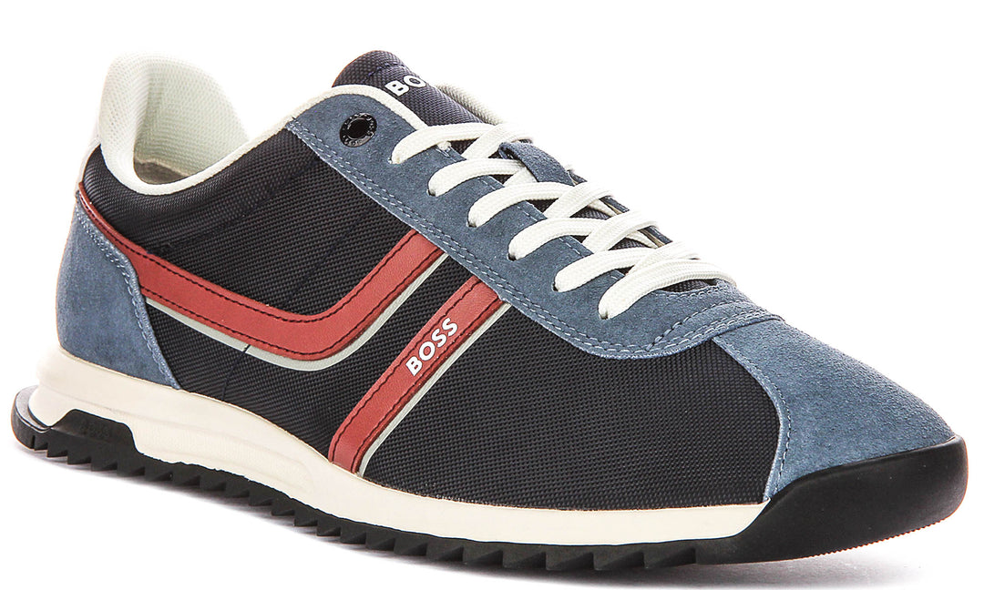 Boss Zayn Tennis In Blue Mix For Men Sneaker