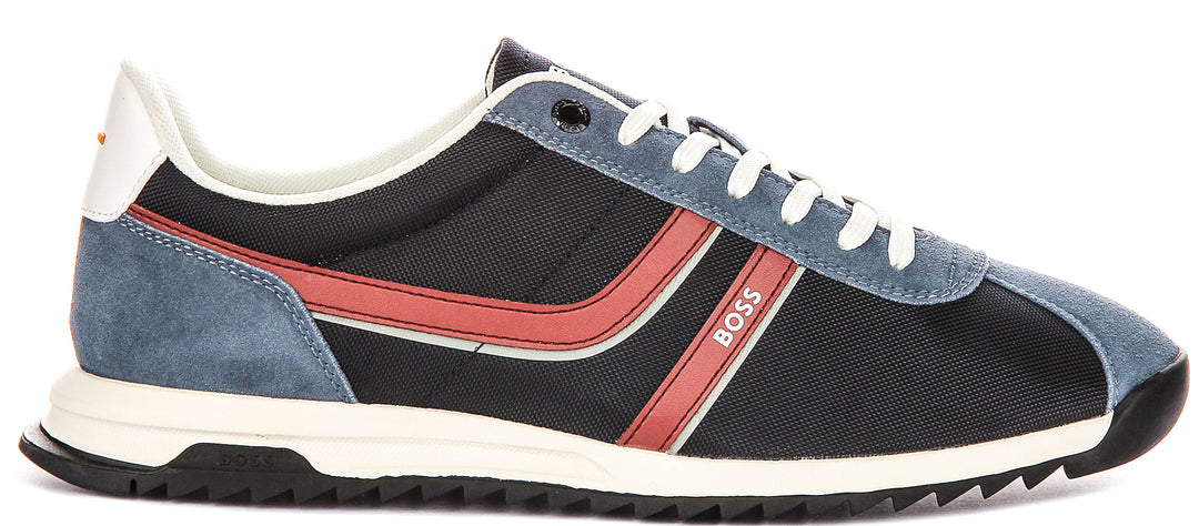 Boss Zayn Tennis In Blue Mix For Men Sneaker