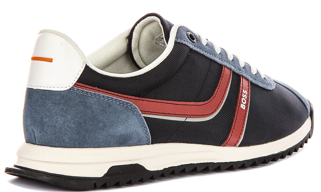Boss Zayn Tennis In Blue Mix For Men Sneaker